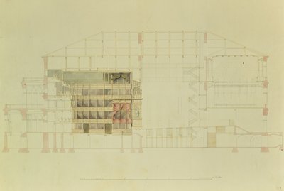 Plan for the Dresden Royal Theatre by Gottfried Semper